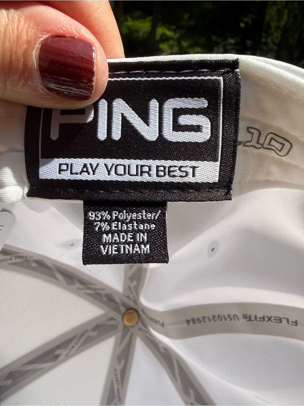 NEW Ping Golf Hat Women's FlexFit Delta White Adjustable Structured Fit